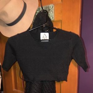 UNIF cropped distressed sweater